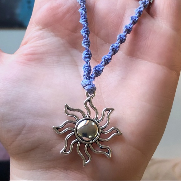 Sun Charm Macrame Necklace - Picture 4 of 6